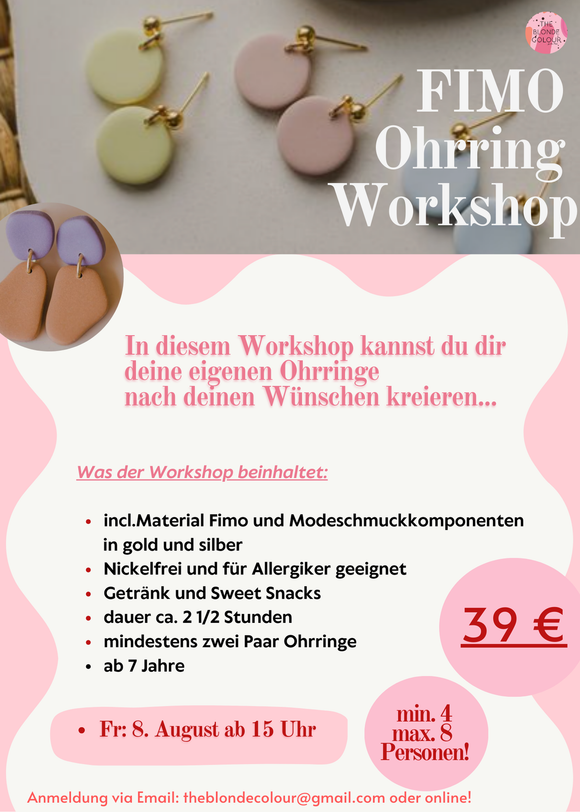 FIMO Ohrring Workshop - 8.8.2025